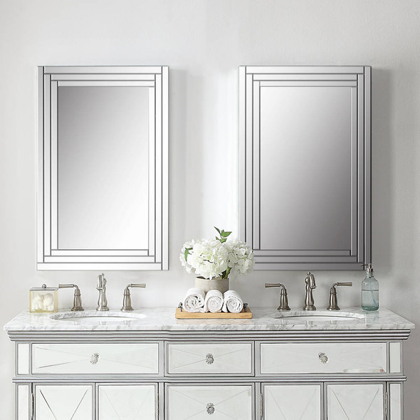 Alanna Frameless Vanity Mirror - Size: 86H x 56W x 5D (cm) - Contemporary style
